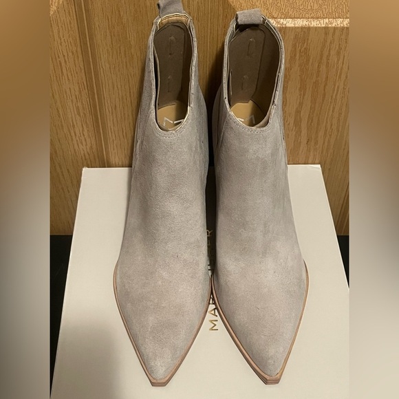 Marc Fisher LTD Orlanda Medium Gray Bootie Size 10 Western Suede Leather New IB - Picture 7 of 16
